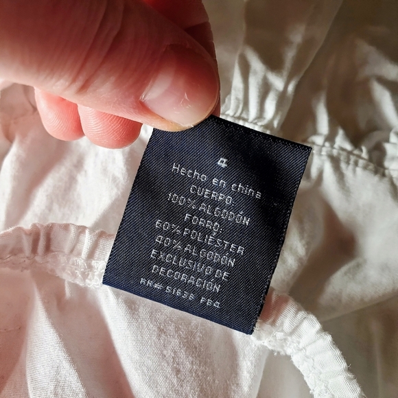 Faded Glory White Little Girls Size 4 Star Smocked Tiered Summer Dress EUC - Picture 10 of 10